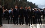 Marcelo Rebelo de Sousa e Luís Montenegro chegam juntos ao velório de Francisco Pinto Balsemão