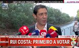 Rui Costa falou aos jornalistas antes de entrar no Pavilhão da Luz