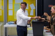 André Ventura vota nas eleições legislativas
