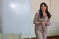 Inês Sousa Real vota nas eleições autárquicas