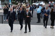 Aguiar Branco à chegada ao velório de Francisco Pinto Balsemão 