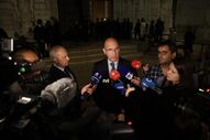 Pedro Passos Coelho em declarações à imprensa após o velório de Pinto Balsemão