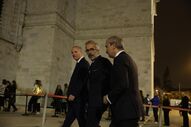 Ministro dos Negócios Estrangeiros, Paulo Rangel, no velório de Pinto Balsemão 