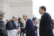 Marcelo Rebelo de Sousa no funeral de Pinto Balsemão, nos Jerónimos