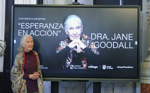 Jane Goodall numa conferência magistral em Málaga sobre 'Esperanza en Acción'