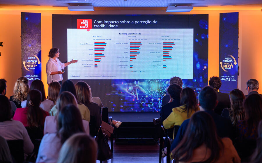 Apresentação sobre o impacto na perceção de credibilidade dos media