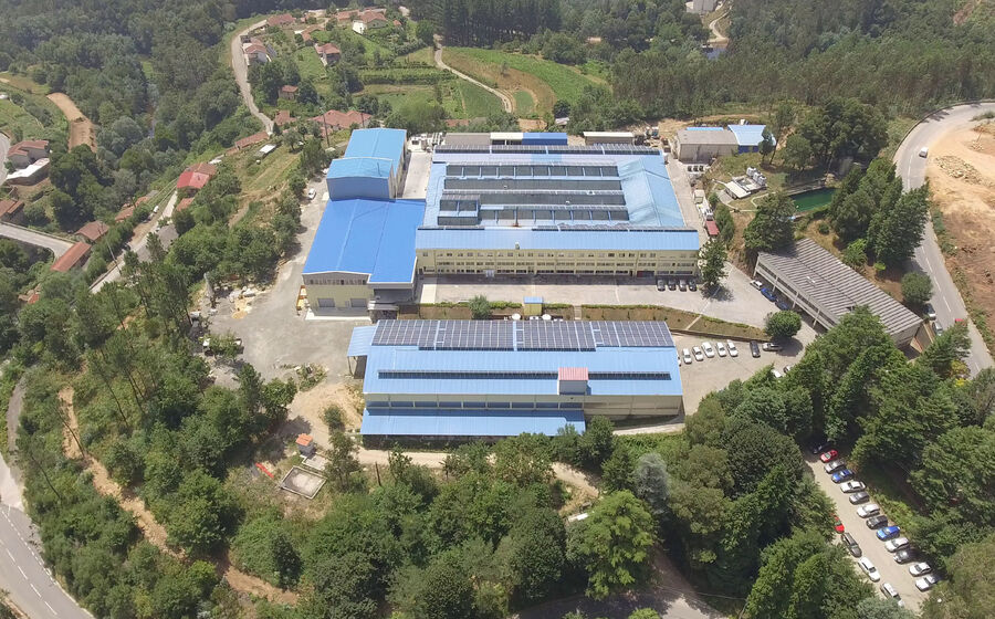 Vista aérea das instalações da Palbit.