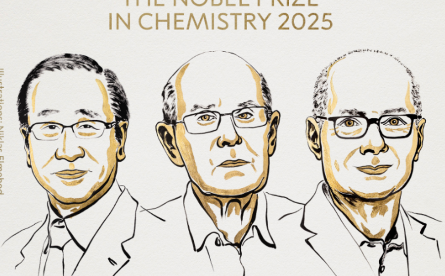 Nobel da Química 2025 para Susumu Kitagawa, Richard Robson e Omar M. Yaghi