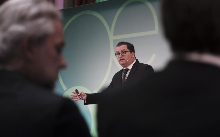 Miranda Sarmento na apresentação do Orçamento do Estado 2026.