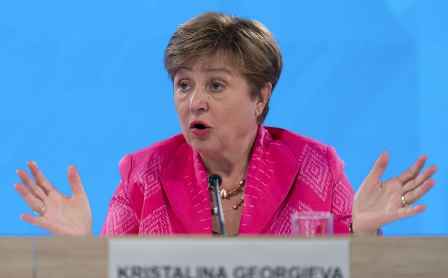 Kristalina Georgieva, do FMI, avisa sobre a fragilidade de ativos bancários globais