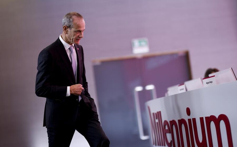 Miguel Maya na apresentação dos resultados do BCP