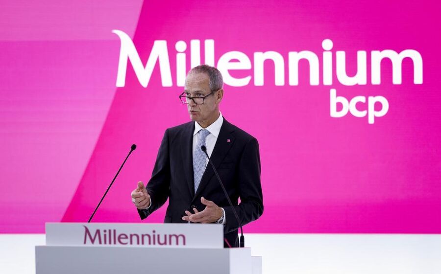 Miguel Maya na apresentação dos resultados do BCP