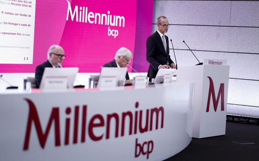 Miguel Maya na apresentação dos resultados do BCP