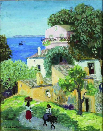 FRANCIS SMITH, Coin de village au Portugal, n.d., Guache sobre papel, Assinado no canto inferior esquerdo, 40x31,5cm