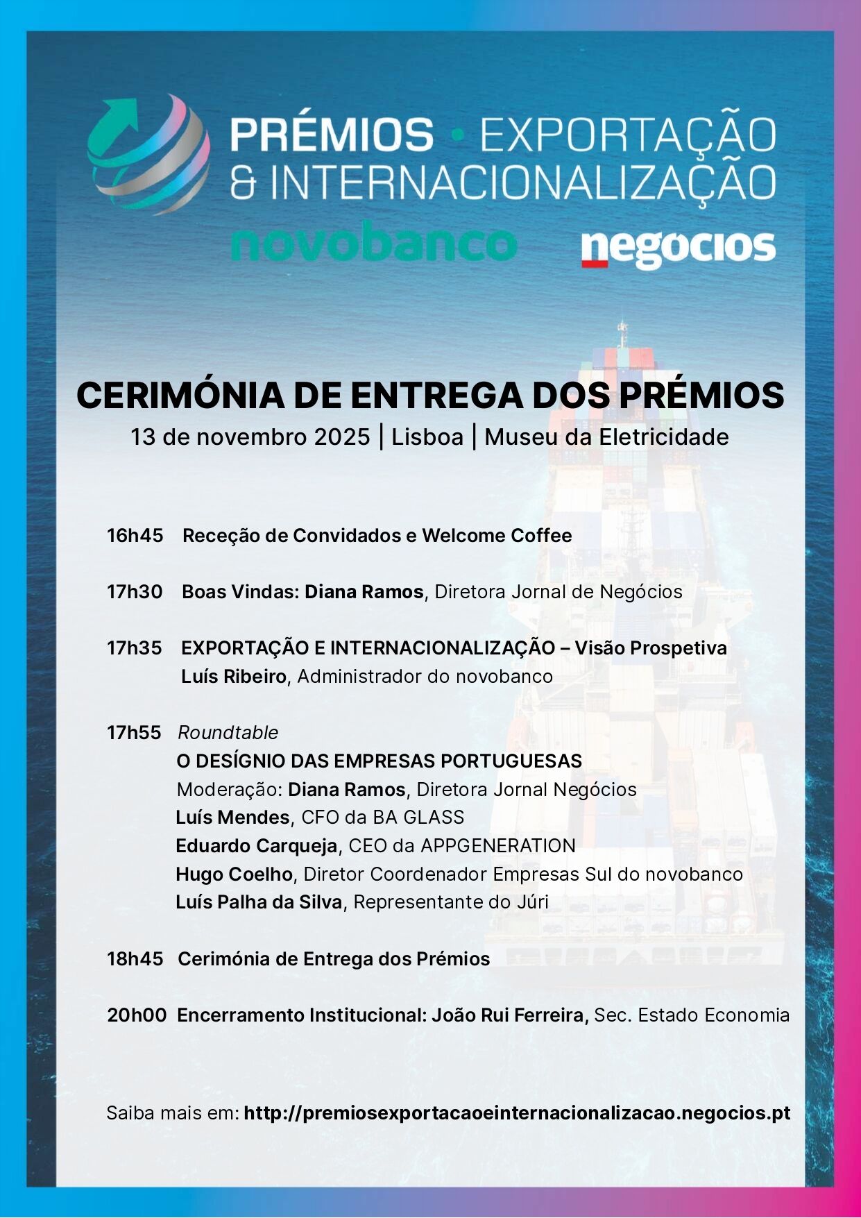 Cerimónia de entrega dos Prémios Exportação & Internacionalização em Lisboa