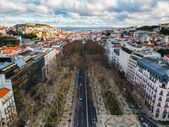 Vista aérea da Avenida da Liberdade, em Lisboa