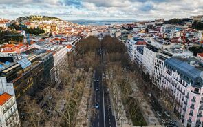 Vista aérea da Avenida da Liberdade, em Lisboa