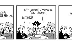 TAP poderá ser dos 'Luftansos', diz cartoon, referindo-se à Lufthansa e aos contribuintes portugueses