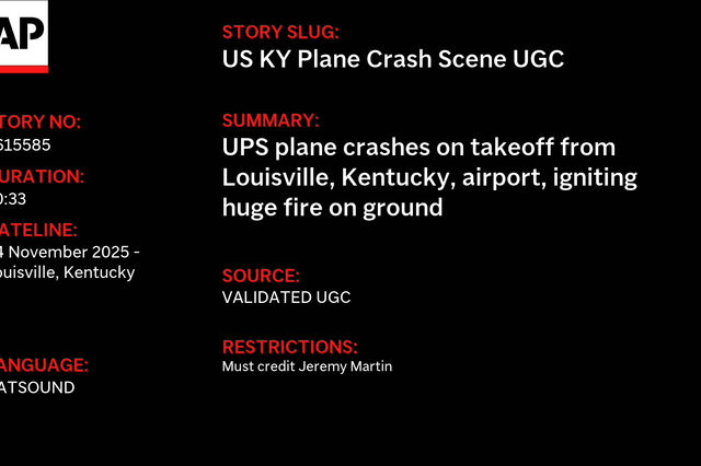 Avião da UPS despenha-se no aeroporto de Louisville nos EUA