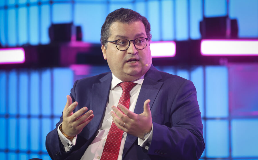 Joaquim Miranda Sarmento discursa na Web Summit, em Lisboa, sobre a economia