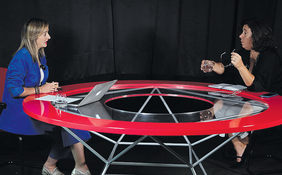 Patrícia Matos e Maria do Céu Costa Godinho no podcast “Agricultura do Feminino”.