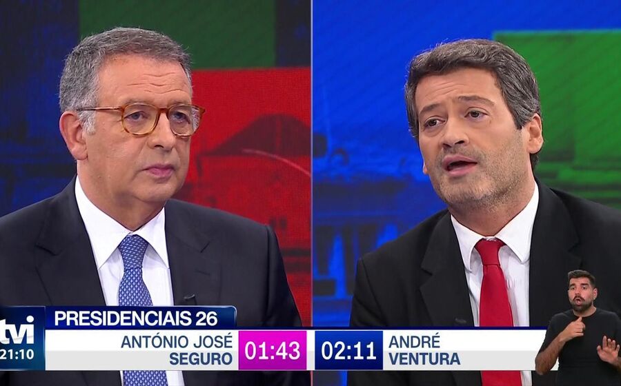 António José Seguro e André Ventura debatem temas das presidenciais