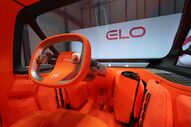 Interior laranja do novo 'concept car' Citroën ELO