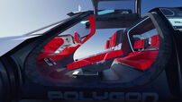 Interior futurista do Polygon Concept da Peugeot, com design inovador