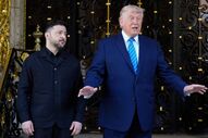  Volodymyr Zelensky e Donald Trump encontram-se em Mar-a-Lago, na Florida, para discutir o plano de paz para a Ucrânia
