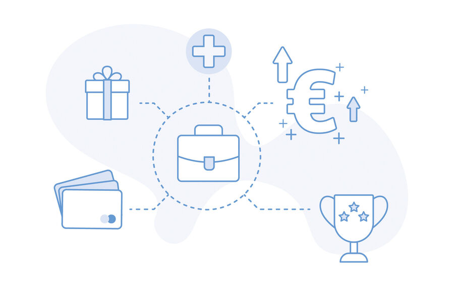 Seguros de saúde, automóveis e vales de infância contam-se entre os benefícios financeiros mais usados pelas empresas, para além do cartão de refeição.