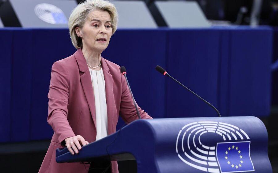 Ursula von der Leyen discursa no Parlamento Europeu