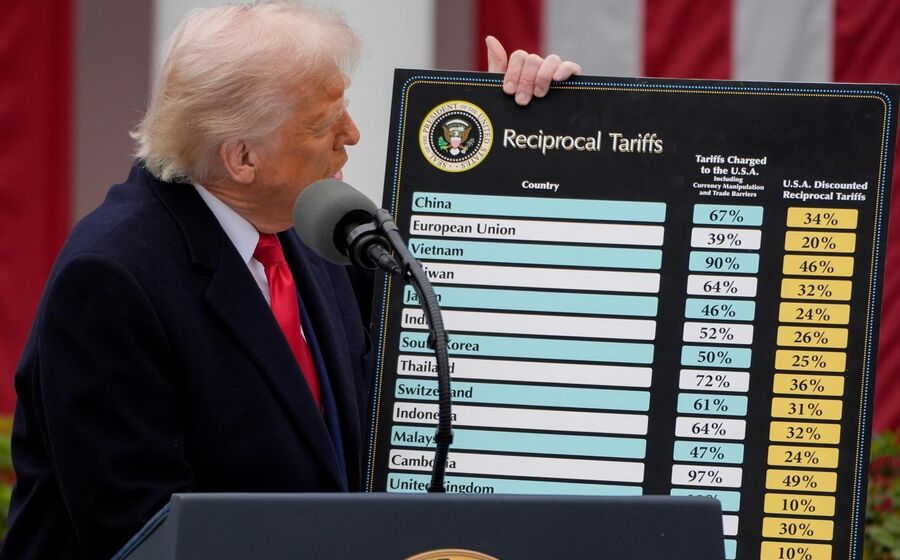 Trump apresenta tarifas recíprocas entre os EUA e outros países, incluindo a China