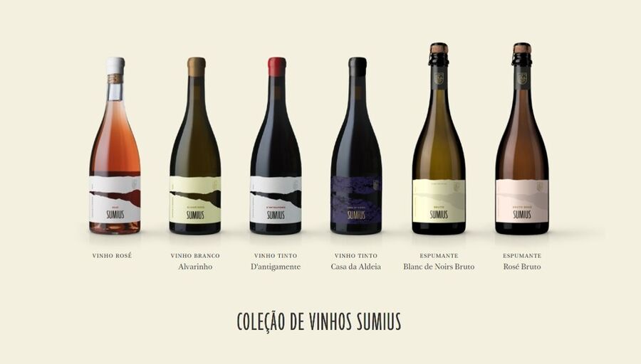 Vinhos Sumius: coleção de vinhos rosé, branco, tinto e espumante