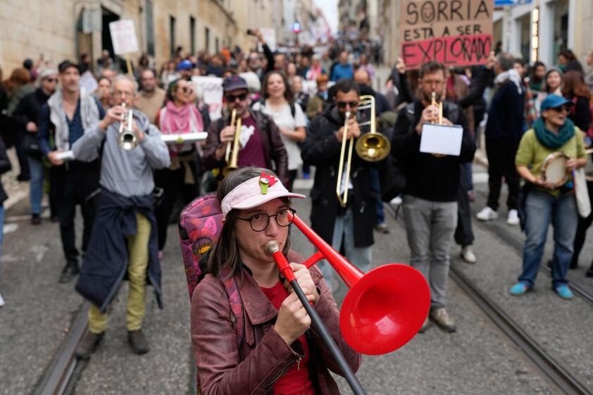 Manifestação da greve geral contra o pacote laboral
