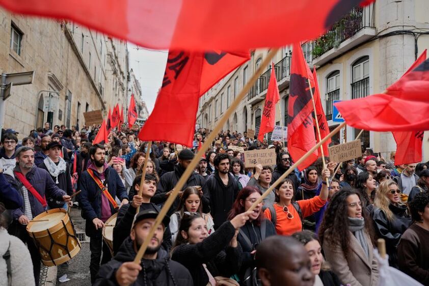 Manifestação da greve geral contra o pacote laboral