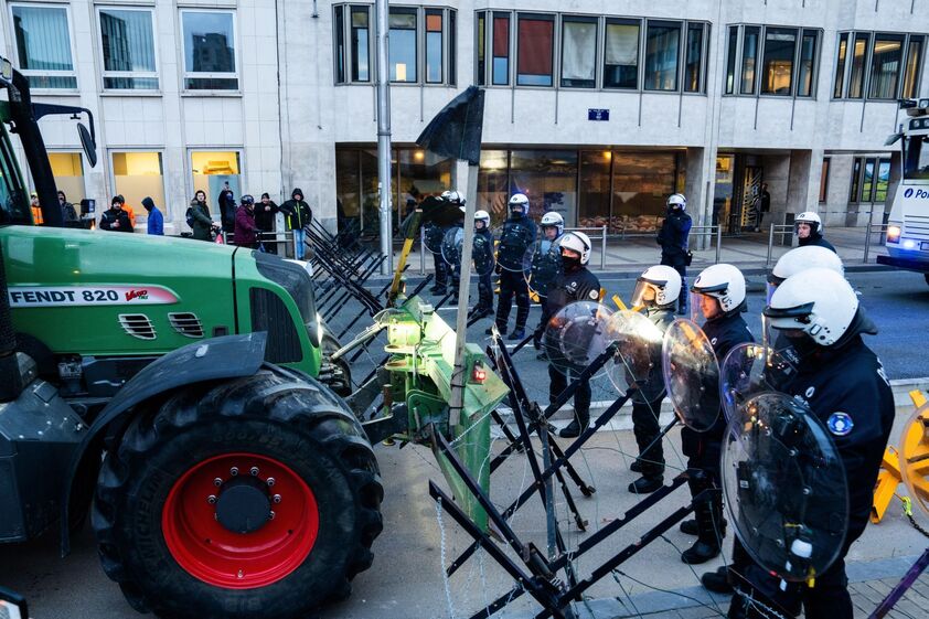 Grande protesto dos agricultores em Bruxelas