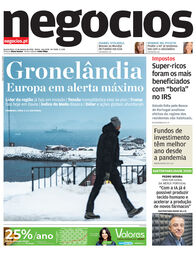 Primeira página do Negócios de 21 de janeiro de 2026