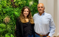 Catarina Kemper, fundadora e CEO da Chrono Health, e Diogo Moreira-Rato, membro do 'board' da 3xP, que liderou a primeira ronda de investimento da startup. 