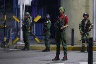Militares na Venezuela após anúncio de Trump sobre Maduro