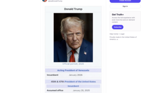 Trump faz publicação na qual diz ser o presidente interino da Venezuela