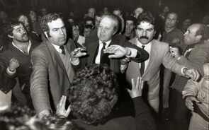 Mário Soares em campanha em 1986