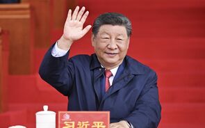 Xi Jinping num evento sobre o crescimento da economia chinesa