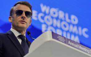 Macron discursa no Fórum Económico Mundial