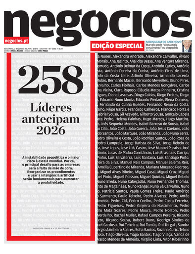 Primeira página do Negócios de 2 de janeiro de 2026