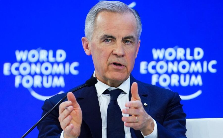 Mark Carney, primeiro-ministro canadiano, discursa no Fórum Económico Mundial de Davos