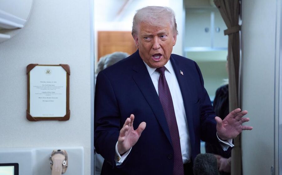 Donald Trump no Air Force One