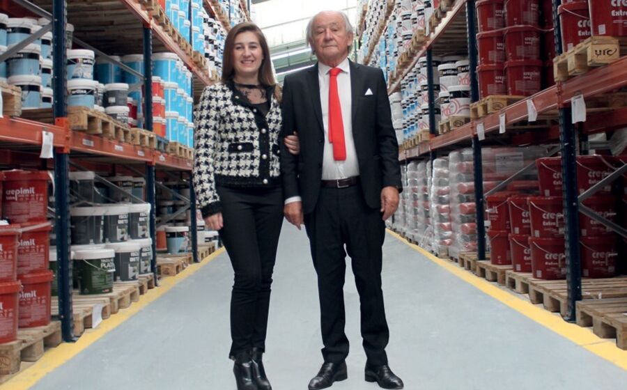 António Ambrósio e a filha, Ana Ambrósio, vice-presidente do grupo Tintas 2000.