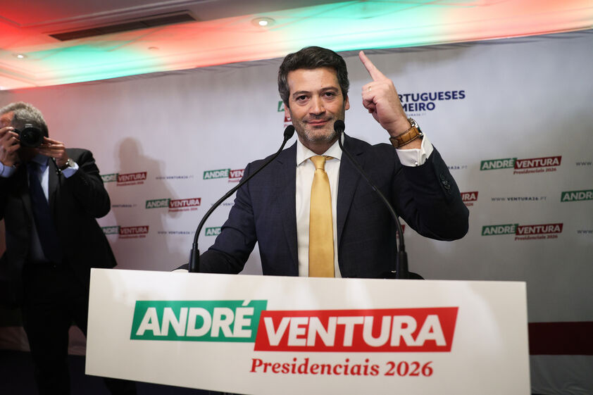 André Ventura discursa sobre as presidenciais de 2026