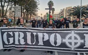 Manifestação anti-imigração organizado pelo grupo 1143, em Albufeira.