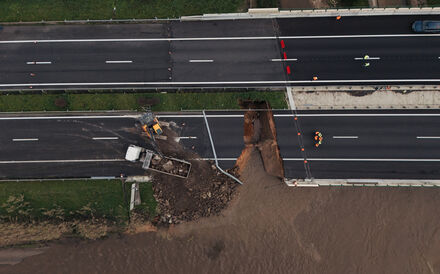O colapso na A1 na zona de Coimbra foi há 15 dias.